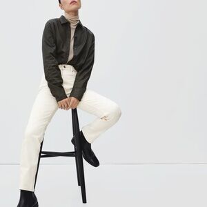 NWT Everlane The Cheeky Jean sz25 26.5 Ankle Inseam Bone white